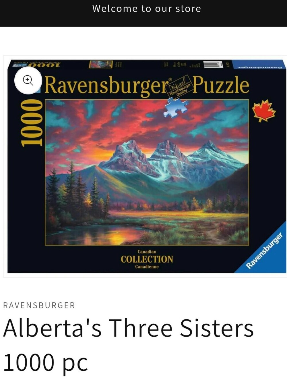 Ravensburger "Alberta's Three Sister" Canadian Collection 1000 Piece Puzzle